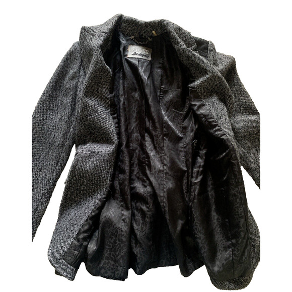 Guess Los Angeles 1981 Blazer Womens Small Leather Trim Wool Hipster Sports Coat - Picture 7 of 16